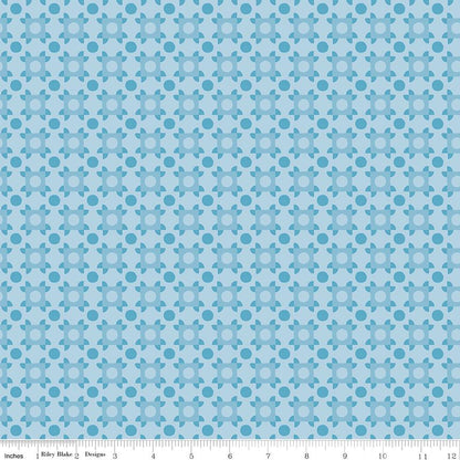 The Genesis of a Journey Patchwork Piazza Blue - Riley Blake Designs - Cotton Fabric by the yard - C16933 - BLUE - Ray of Sonshine Design