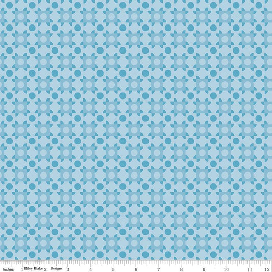 The Genesis of a Journey Patchwork Piazza Blue - Riley Blake Designs - Cotton Fabric by the yard - C16933 - BLUE - Ray of Sonshine Design