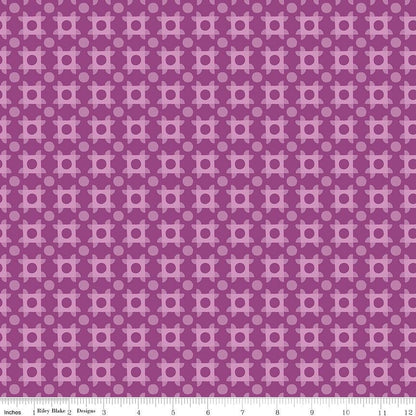 The Genesis of a Journey Patchwork Piazza Grape - Riley Blake Designs - Cotton Fabric by the yard - C16933 - GRAPE - Ray of Sonshine Design