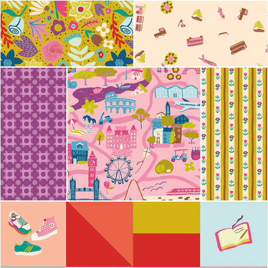 The Genesis of a Journey Rose 1 - Yard Fabric Bundle by Genesis Hall, 6 Pieces | Riley Blake Designs - Ray of Sonshine Design