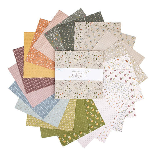 Threads of Grace 10 - inch Stacker by Riley Blake Designs - 42 Piece Precut Bundle - Ray of Sonshine Design