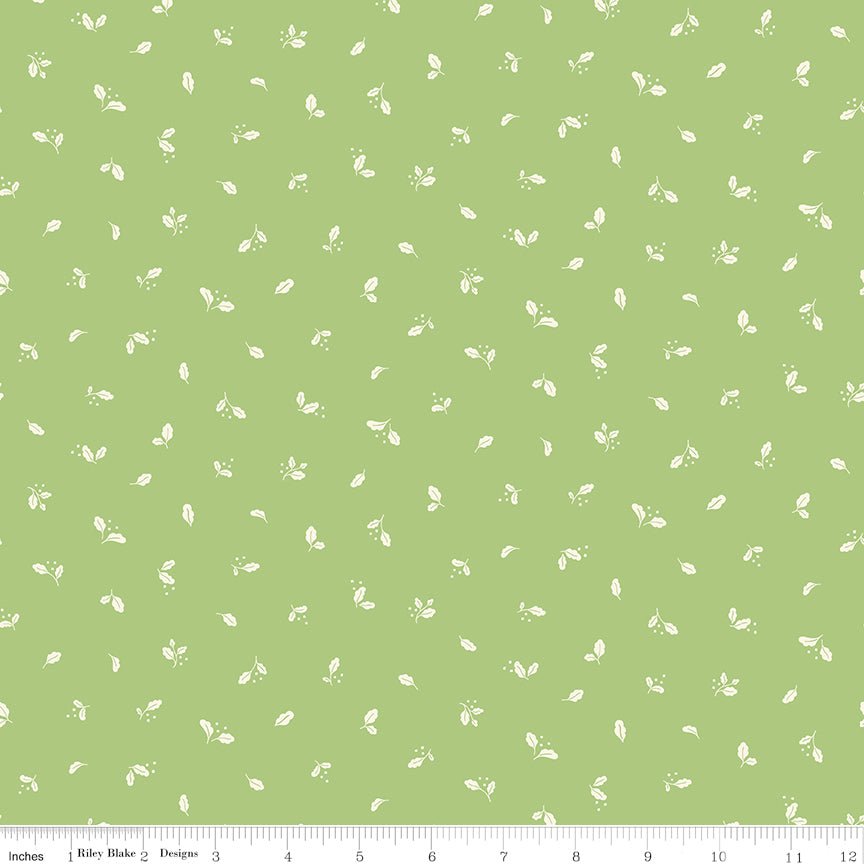 Virginia Rose Leaflet Green Riley Blake Designs Quilting Cotton Fabric by the Yard - Ray of Sonshine Design