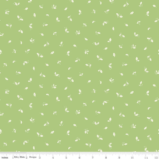 Virginia Rose Leaflet Green Riley Blake Designs Quilting Cotton Fabric by the Yard - Ray of Sonshine Design
