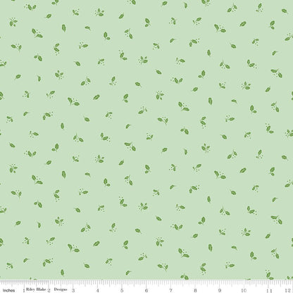 Virginia Rose Leaflet Mint Riley Blake Designs Quilting Cotton Fabric by the Yard - Ray of Sonshine Design