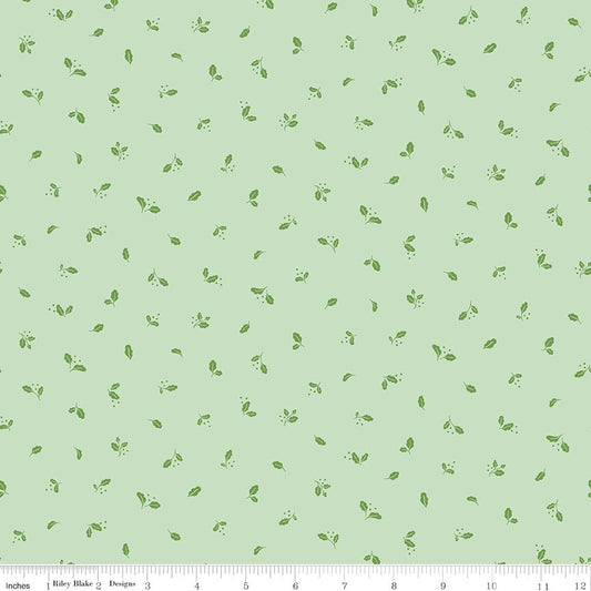 Virginia Rose Leaflet Mint Riley Blake Designs Quilting Cotton Fabric by the Yard - Ray of Sonshine Design