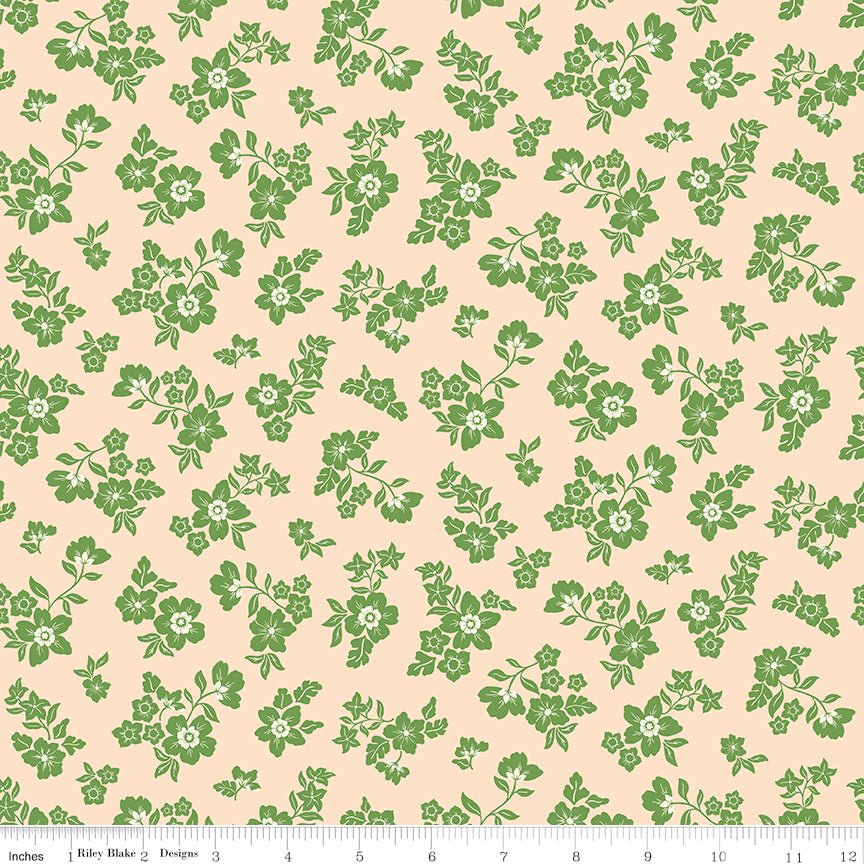 Virginia Rose Primrose Shell Riley Blake Designs Quilting Cotton Fabric by the Yard - Ray of Sonshine Design