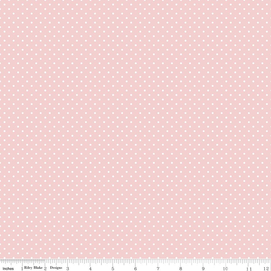 White Swiss Dot On Babypink - Ray of Sonshine Design