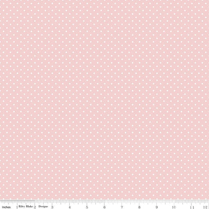White Swiss Dot On Babypink - Ray of Sonshine Design