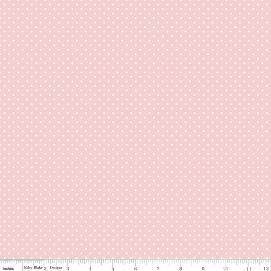 White Swiss Dot On Babypink - Ray of Sonshine Design