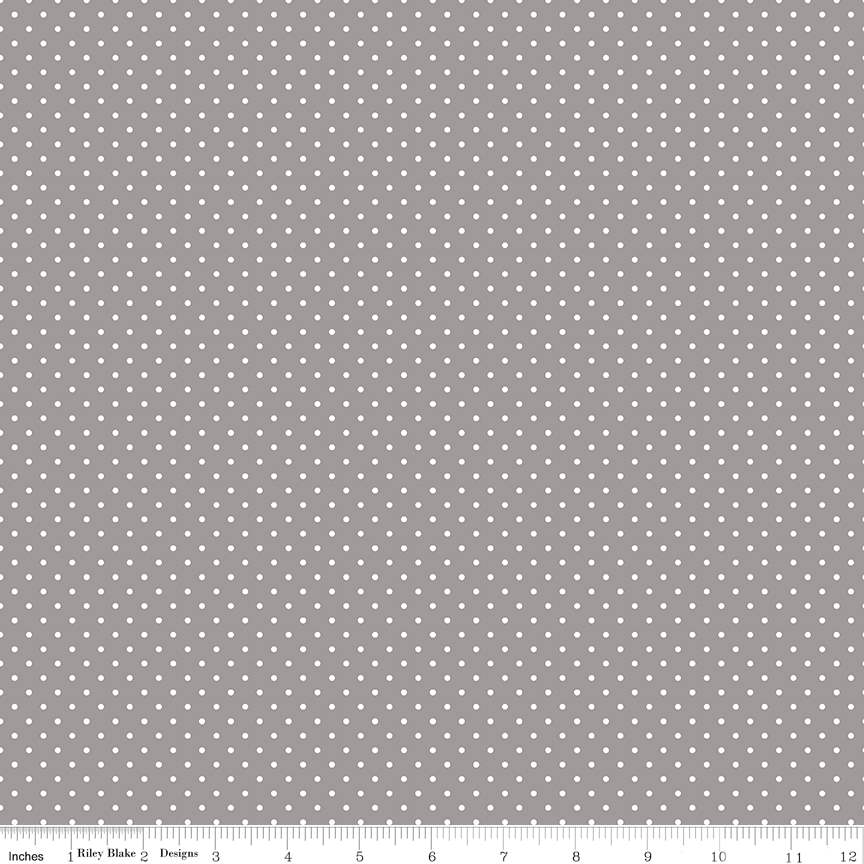 White Swiss Dot On Gray - Ray of Sonshine Design