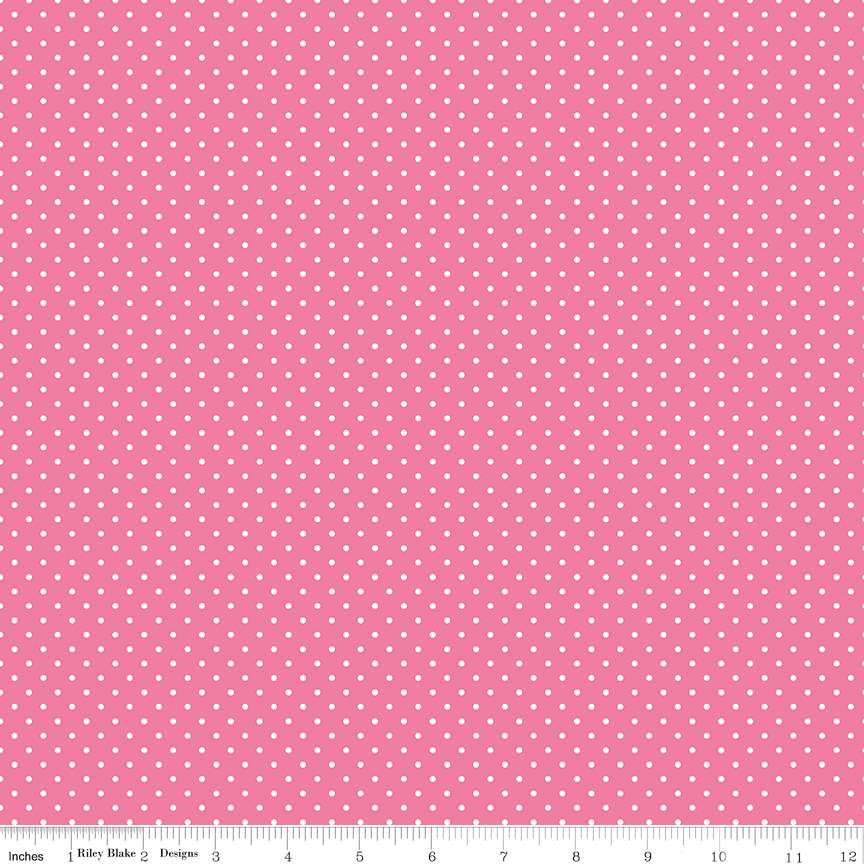 White Swiss Dot On Hotpink - Ray of Sonshine Design