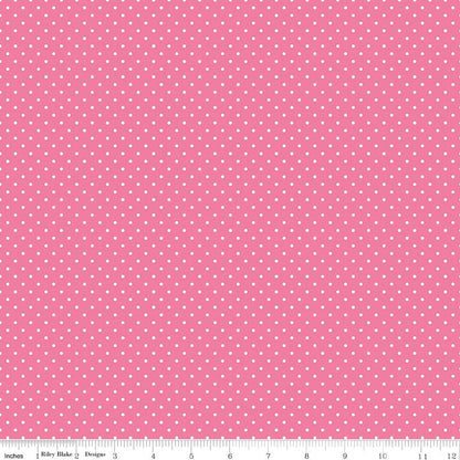 White Swiss Dot On Hotpink - Ray of Sonshine Design