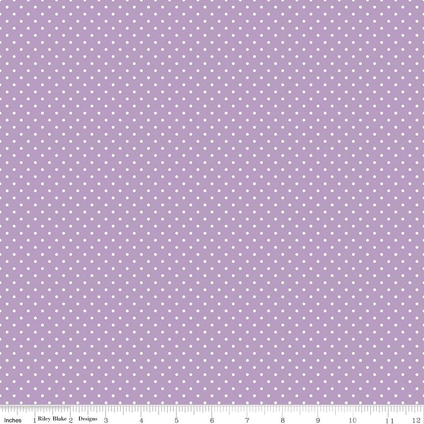 White Swiss Dot On Lavender - Ray of Sonshine Design