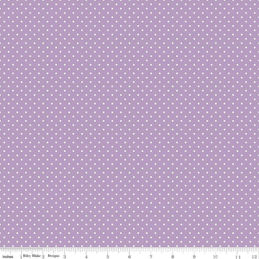 White Swiss Dot On Lavender - Ray of Sonshine Design