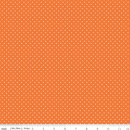 White Swiss Dot On Orange - Ray of Sonshine Design