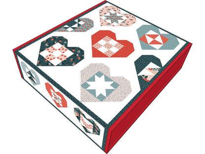 Wholehearted Quilt Boxed Kit includes pattern and fabric for quilt top and binding. Backing not included. - Ray of Sonshine Design