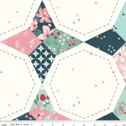 Wide Back Berry Market Star Multi - Black Riley Blake 107/108" Wide Cotton Fabric - WB15748 - MULTI - Ray of Sonshine Design