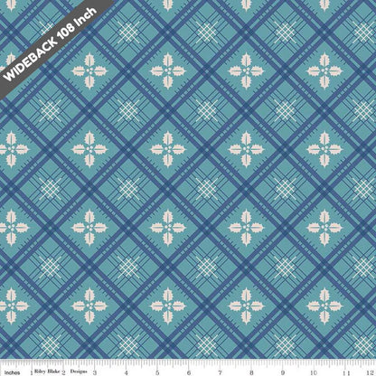Wide Back Home Town Holiday Holly Raindrop - Black Riley Blake 107/108" Wide Quilting Cotton Fabric - WB14927 - RAINDROP - Ray of Sonshine Design