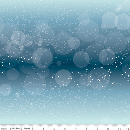 Winter Magic Flurries Blue Wide Back 107/108" Fabric by the Yard | Riley Blake Designs - Ray of Sonshine Design