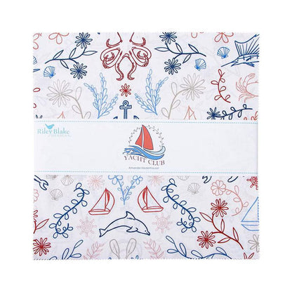 Yacht Club Layer Cake 10" Stacker Bundle - Riley Blake Designs - 42 piece Precut - 10 - 15920 - 42 - Ocean Fabric - Ray of Sonshine Design