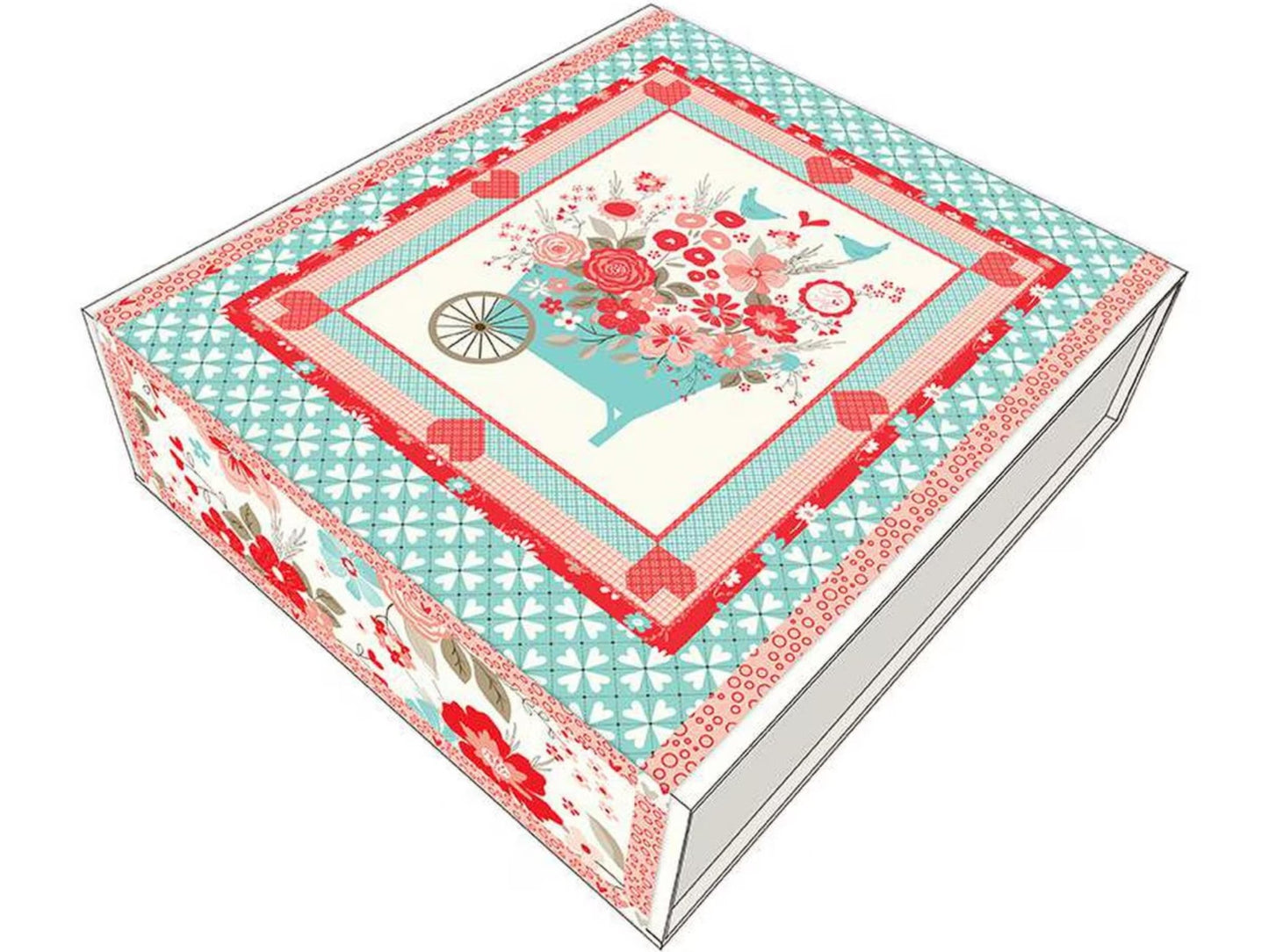 You & Me Panel Quilt Boxed Kit includes pattern and fabric for quilt top and binding. Backing not included. - Ray of Sonshine Design