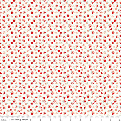 You & Me Tossed Floral Cream Riley Blake Designs Quilting Cotton Fabric by the Yard - Ray of Sonshine Design