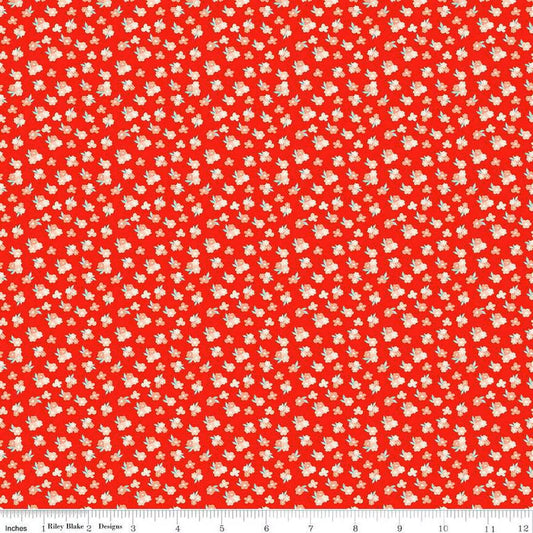 You & Me Tossed Floral Red - Riley Blake Designs - Cotton Fabric by the yard - C15404 - RED - Ray of Sonshine Design